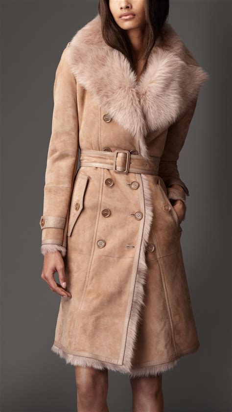 shearling coat burberry keira|BURBERRY Shearling jacket .